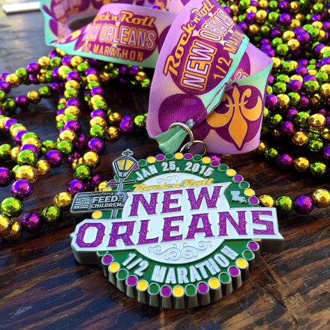 Blinging out at RnRNOLA's bead your medal station.