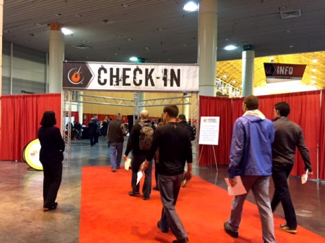 Checking in and picking up my race packet at the Health and Fitness Expo.