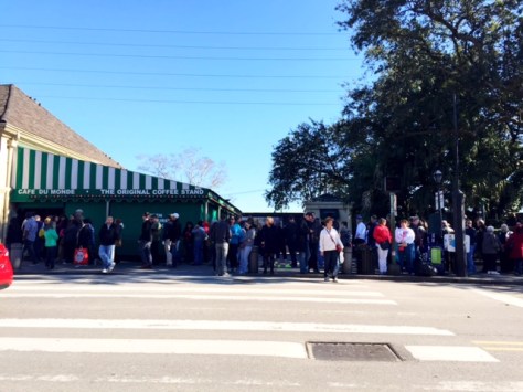 Check out that line for Cafe du Monde.