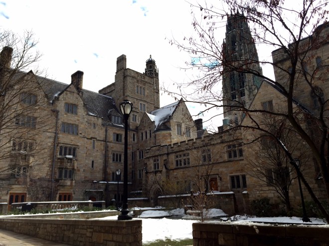 Touring Yale — beautiful architecture. 