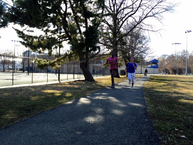 The girls are on the run! 