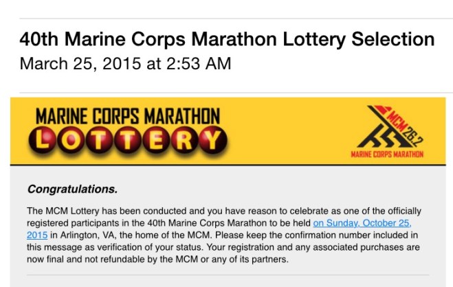 Marine Corps Marathon 2015