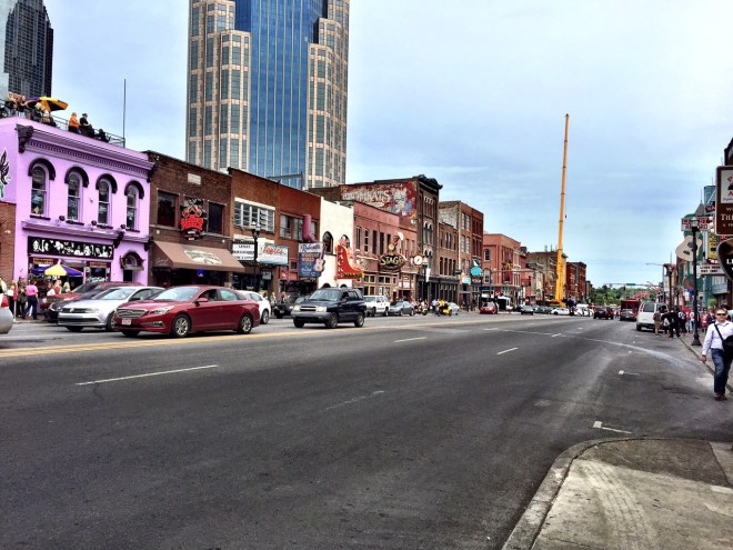 Lower Broadway in Nashville. 