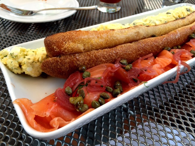 I had a smoked salmon dish for my main course. 