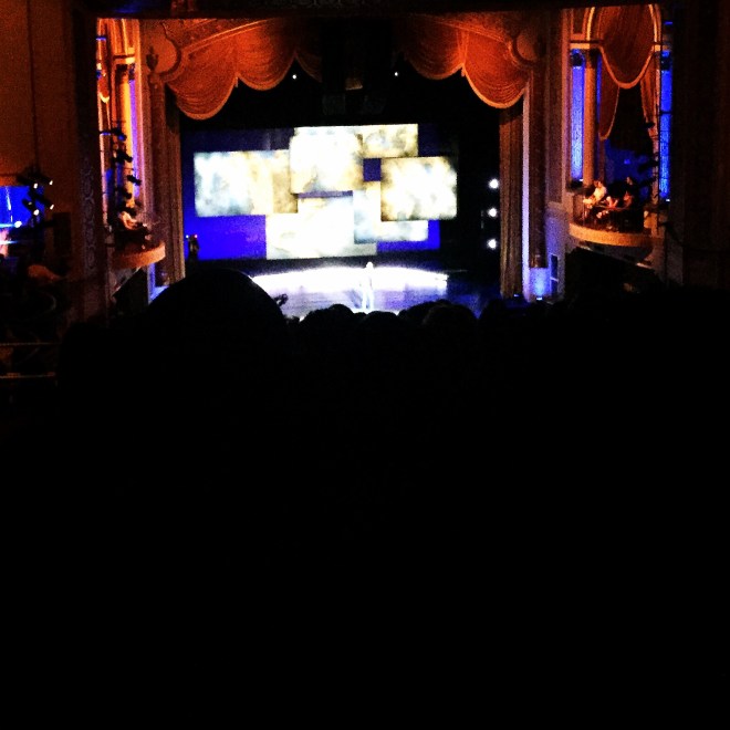 Trevor at Lincoln Theatre. Hard to see him in this picture.  These were the only seats I could get.