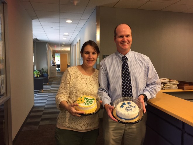 Congratulations to my colleague, Kevin, and his wife Richelle. Maybe Baby Callahan will follow in his/her dad's footsteps and run in all 50 states, too. 