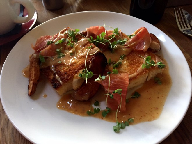 Eggs in a Basket from The Fainting Goat. Mmm. 