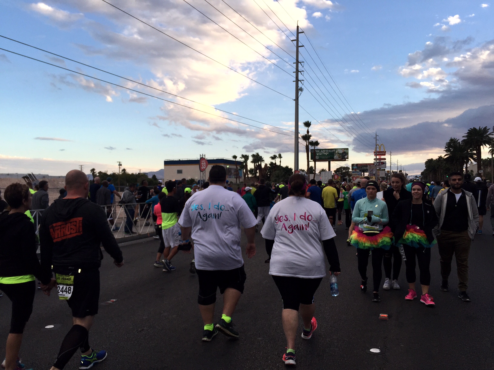 Heading to the start line...