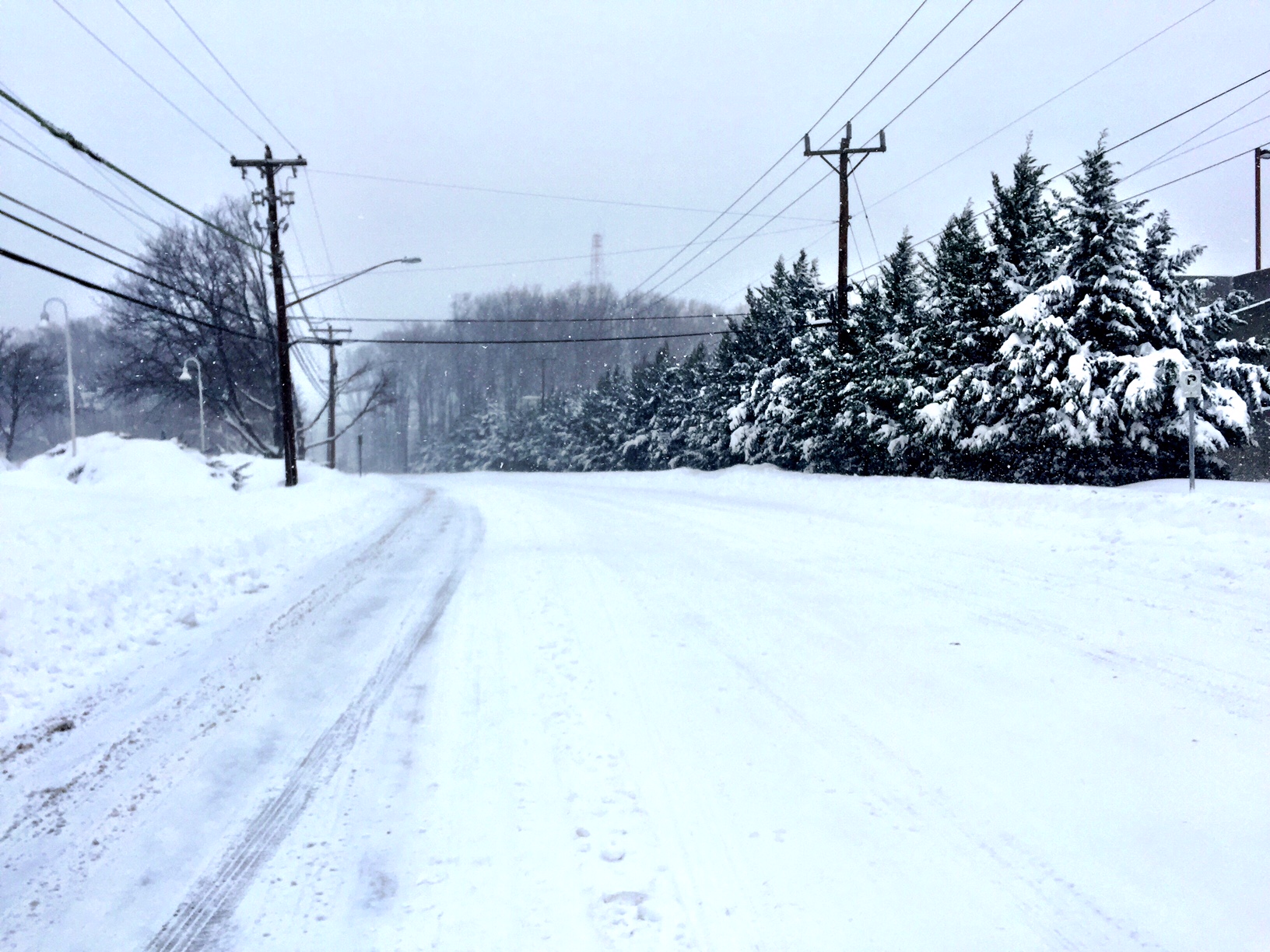 The streets were looking pretty decent this morning in Bethesda, Md.