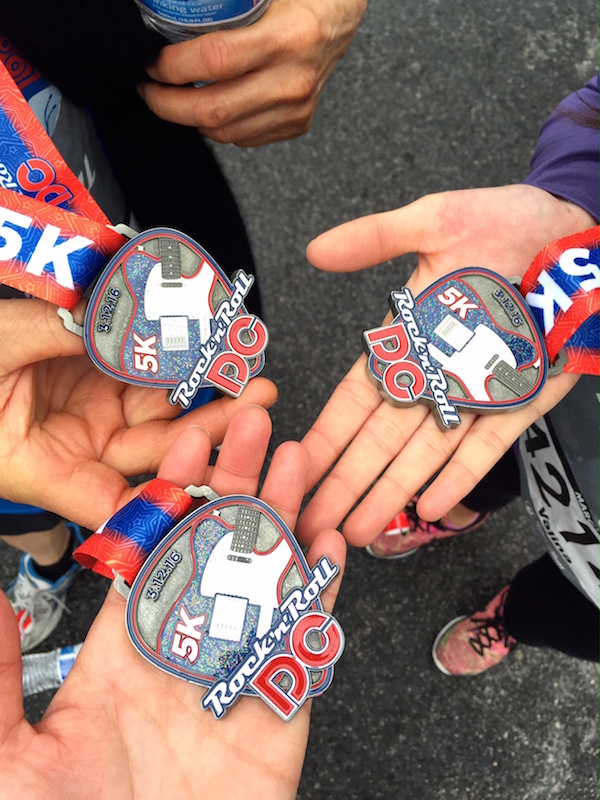 DC Rock 'n Roll 5k medals
