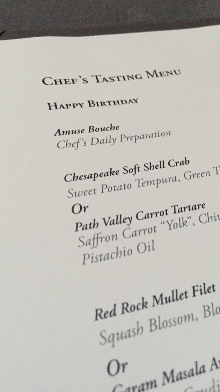 Tasting menu at Plume