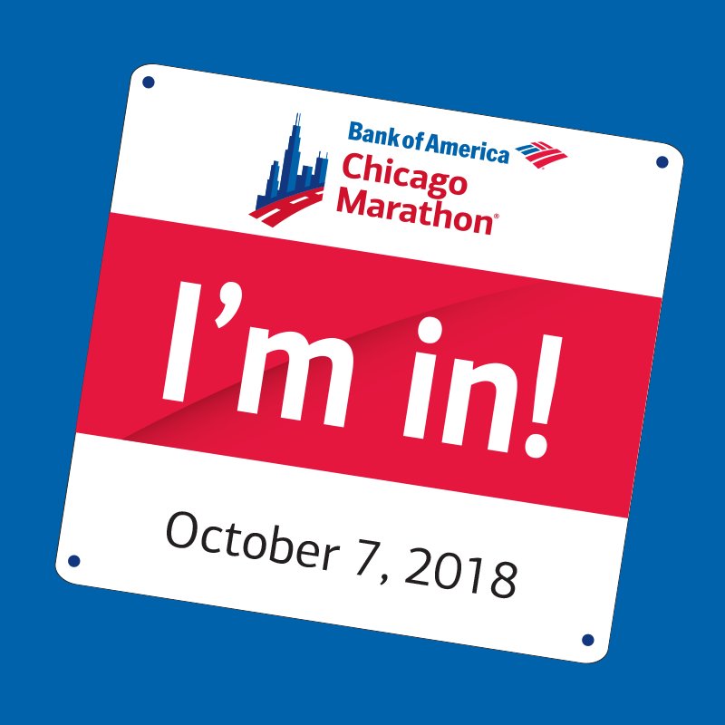 Chicago Marathon 2018 — I’m in!